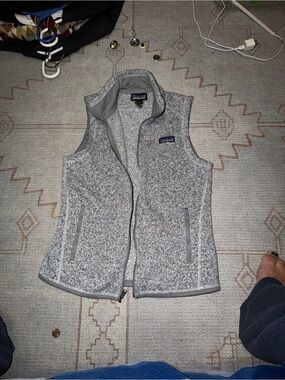 Patagonia Heather Gray Women's Fleece Vest with Logo